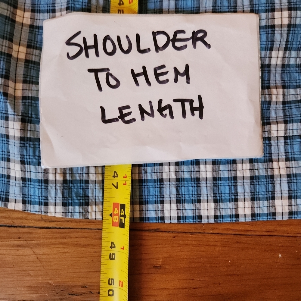 GANNI Seersucker Check Smock Midi Dress - Azure Blue - Picture 7 of 10
